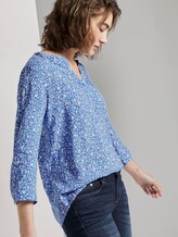 Gemusterte Bluse - Frauen - blue and white flower design Gemusterte Bluse - Frauen - blue and white flower design - 5 - TOM TAILOR