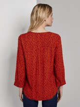 Gemusterte Bluse - Frauen - burgund orange spot design Gemusterte Bluse - Frauen - burgund orange spot design - 2 - TOM TAILOR