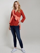 Gemusterte Bluse - Frauen - burgund orange spot design Gemusterte Bluse - Frauen - burgund orange spot design - 3 - TOM TAILOR