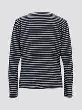 Gestreiftes Langarmshirt - Frauen - navy offwhite structure stripe Gestreiftes Langarmshirt - Frauen - navy offwhite structure stripe - 8 - TOM TAILOR