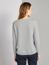 Gestreiftes Langarmshirt - Frauen - grey marl scar stripe Gestreiftes Langarmshirt - Frauen - grey marl scar stripe - 2 - TOM TAILOR