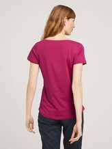 T-Shirt mit Logo Print - Frauen - Cherry Granita T-Shirt mit Logo Print - Frauen - Cherry Granita - 2 - TOM TAILOR