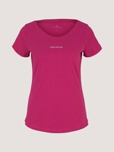 T-Shirt mit Logo Print - Frauen - Cherry Granita T-Shirt mit Logo Print - Frauen - Cherry Granita - 7 - TOM TAILOR