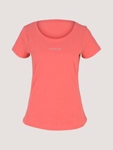 T-Shirt mit Logo Print - Frauen - strong peach tone T-Shirt mit Logo Print - Frauen - strong peach tone - 7 - TOM TAILOR