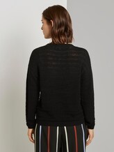 Pullover mit Strickmuster - Frauen - Deep Black Pullover mit Strickmuster - Frauen - Deep Black - 2 - TOM TAILOR Denim
