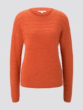 Pullover mit Strickmuster - Frauen - burnt coral Pullover mit Strickmuster - Frauen - burnt coral - 7 - TOM TAILOR Denim