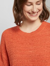 Pullover mit Strickmuster - Frauen - burnt coral Pullover mit Strickmuster - Frauen - burnt coral - 9 - TOM TAILOR Denim