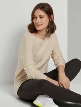 Strukturierter Pullover mit Raglan-Ärmeln - Frauen - soft creme beige Strukturierter Pullover mit Raglan-Ärmeln - Frauen - soft creme beige - 5 - TOM TAILOR Denim