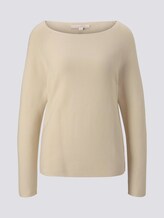 Strukturierter Pullover mit Raglan-Ärmeln - Frauen - soft creme beige Strukturierter Pullover mit Raglan-Ärmeln - Frauen - soft creme beige - 7 - TOM TAILOR Denim