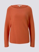 Strukturierter Pullover mit Raglan-Ärmeln - Frauen - burnt coral Strukturierter Pullover mit Raglan-Ärmeln - Frauen - burnt coral - 7 - TOM TAILOR Denim