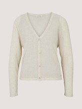 Cardigan mit Ripp-Struktur - Frauen - soft creme beige Cardigan mit Ripp-Struktur - Frauen - soft creme beige - 7 - TOM TAILOR Denim