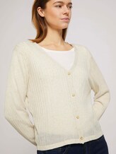 Cardigan mit Ripp-Struktur - Frauen - soft creme beige Cardigan mit Ripp-Struktur - Frauen - soft creme beige - 9 - TOM TAILOR Denim