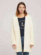 Strukturierter Cardigan-Mantel - Frauen - soft creme beige Strukturierter Cardigan-Mantel - Frauen - soft creme beige - 1 - TOM TAILOR Denim