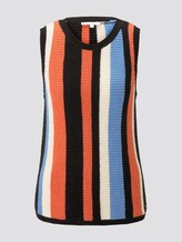Ärmelloser Strickpullover mit Streifenmuster - Frauen - multcolor vertical stripe Ärmelloser Strickpullover mit Streifenmuster - Frauen - multcolor vertical stripe - 7 - TOM TAILOR Denim