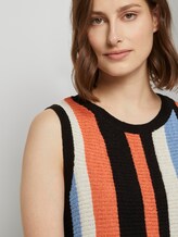 Ärmelloser Strickpullover mit Streifenmuster - Frauen - multcolor vertical stripe Ärmelloser Strickpullover mit Streifenmuster - Frauen - multcolor vertical stripe - 9 - TOM TAILOR Denim
