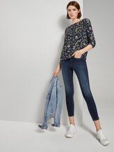 Gemusterte Bluse mit U-Boot-Ausschnitt - Frauen - blue flower print Gemusterte Bluse mit U-Boot-Ausschnitt - Frauen - blue flower print - 3 - TOM TAILOR Denim