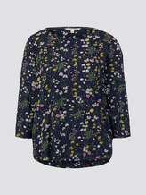 Gemusterte Bluse mit U-Boot-Ausschnitt - Frauen - blue flower print Gemusterte Bluse mit U-Boot-Ausschnitt - Frauen - blue flower print - 7 - TOM TAILOR Denim