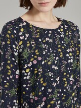 Gemusterte Bluse mit U-Boot-Ausschnitt - Frauen - blue flower print Gemusterte Bluse mit U-Boot-Ausschnitt - Frauen - blue flower print - 9 - TOM TAILOR Denim