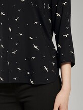 Gemusterte Bluse mit U-Boot-Ausschnitt - Frauen - black seagull print Gemusterte Bluse mit U-Boot-Ausschnitt - Frauen - black seagull print - 10 - TOM TAILOR Denim