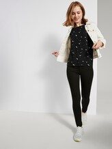 Gemusterte Bluse mit U-Boot-Ausschnitt - Frauen - black seagull print Gemusterte Bluse mit U-Boot-Ausschnitt - Frauen - black seagull print - 3 - TOM TAILOR Denim