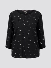 Gemusterte Bluse mit U-Boot-Ausschnitt - Frauen - black seagull print Gemusterte Bluse mit U-Boot-Ausschnitt - Frauen - black seagull print - 7 - TOM TAILOR Denim