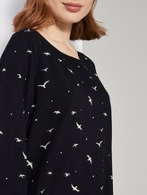Gemusterte Bluse mit U-Boot-Ausschnitt - Frauen - black seagull print Gemusterte Bluse mit U-Boot-Ausschnitt - Frauen - black seagull print - 9 - TOM TAILOR Denim