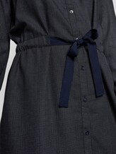 Kurzes Hemdkleid mit Bindegürtel - Frauen - navy small grid Kurzes Hemdkleid mit Bindegürtel - Frauen - navy small grid - 10 - TOM TAILOR Denim
