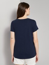 T-Shirt mit kleinem Print - Frauen - Real Navy Blue T-Shirt mit kleinem Print - Frauen - Real Navy Blue - 2 - TOM TAILOR Denim