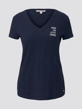 T-Shirt mit kleinem Print - Frauen - Real Navy Blue T-Shirt mit kleinem Print - Frauen - Real Navy Blue - 7 - TOM TAILOR Denim