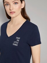 T-Shirt mit kleinem Print - Frauen - Real Navy Blue T-Shirt mit kleinem Print - Frauen - Real Navy Blue - 9 - TOM TAILOR Denim