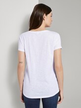 T-Shirt mit kleinem Print - Frauen - White T-Shirt mit kleinem Print - Frauen - White - 2 - TOM TAILOR Denim