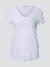 T-Shirt mit kleinem Print - Frauen - White T-Shirt mit kleinem Print - Frauen - White - 7 - TOM TAILOR Denim