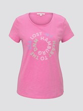 T-shirt with a letter print - Women - wild orchid pink T-shirt with a letter print - Women - wild orchid pink - 7 - TOM TAILOR Denim