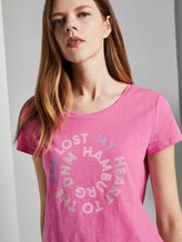 T-shirt with a letter print - Women - wild orchid pink T-shirt with a letter print - Women - wild orchid pink - 9 - TOM TAILOR Denim