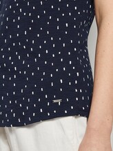 Polka dot T-shirt with a V-neckline - Women - dark blue minimal Polka dot T-shirt with a V-neckline - Women - dark blue minimal - 10 - TOM TAILOR Denim