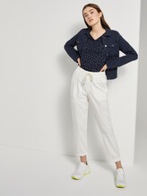 Polka dot T-shirt with a V-neckline - Women - dark blue minimal Polka dot T-shirt with a V-neckline - Women - dark blue minimal - 3 - TOM TAILOR Denim