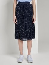 Gepunkteter Plissée-Midirock - Frauen - dark blue minimal Gepunkteter Plissée-Midirock - Frauen - dark blue minimal - 1 - TOM TAILOR Denim