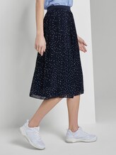 Gepunkteter Plissée-Midirock - Frauen - dark blue minimal Gepunkteter Plissée-Midirock - Frauen - dark blue minimal - 11 - TOM TAILOR Denim
