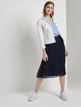 Gepunkteter Plissée-Midirock - Frauen - dark blue minimal Gepunkteter Plissée-Midirock - Frauen - dark blue minimal - 3 - TOM TAILOR Denim