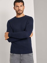Strickpullover mit Raglanärmeln - Männer - Dark Blue Strickpullover mit Raglanärmeln - Männer - Dark Blue - 5 - TOM TAILOR