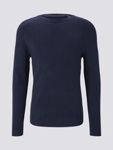 Strickpullover mit Raglanärmeln - Männer - Dark Blue Strickpullover mit Raglanärmeln - Männer - Dark Blue - 7 - TOM TAILOR