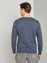 Melierter Pullover - Männer - blue navy mouline Melierter Pullover - Männer - blue navy mouline - 2 - TOM TAILOR