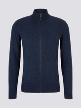 mit recyceltem Polyester - Männer - navy blue mouline mit recyceltem Polyester - Männer - navy blue mouline - 7 - TOM TAILOR