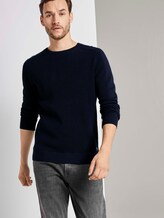 Strickpullover mit Ärmeldetail - Männer - Dark Blue Strickpullover mit Ärmeldetail - Männer - Dark Blue - 5 - TOM TAILOR