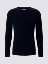 Strickpullover mit Ärmeldetail - Männer - Dark Blue Strickpullover mit Ärmeldetail - Männer - Dark Blue - 7 - TOM TAILOR