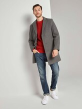 Knitted pullover with sleeve details - Men - Ginger Orange Knitted pullover with sleeve details - Men - Ginger Orange - 3 - TOM TAILOR