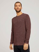 Multicolored Pullover - Männer - orange navy white mouline Multicolored Pullover - Männer - orange navy white mouline - 1 - TOM TAILOR