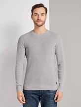 Multicolored Pullover - Männer - light grey white mouline Multicolored Pullover - Männer - light grey white mouline - 1 - TOM TAILOR