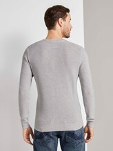 Multicolored Pullover - Männer - light grey white mouline Multicolored Pullover - Männer - light grey white mouline - 2 - TOM TAILOR