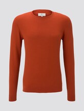 Fein strukturierter Pullover - Männer - Ginger Orange Fein strukturierter Pullover - Männer - Ginger Orange - 7 - TOM TAILOR